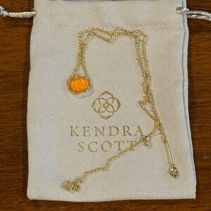 Kendra Scott Pumpkin Gold Necklace